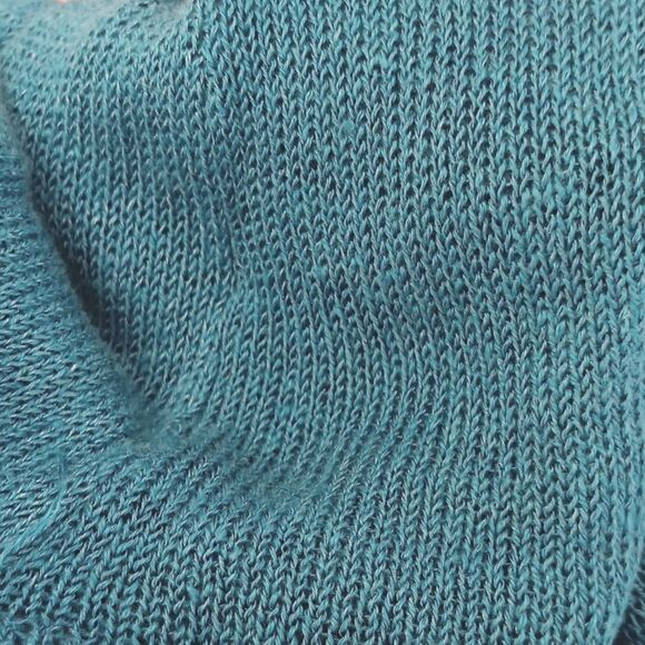 J. Jill Teal Open Cardigan Sweater. Loose Knit. Duster. Beachy - Picture 8 of 11